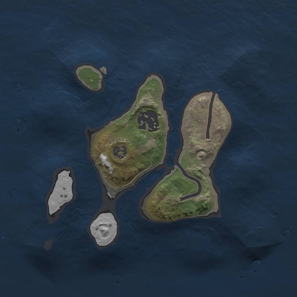 Rust Map: Procedural Map, Size: 2000, Seed: 6914, 3 Monuments