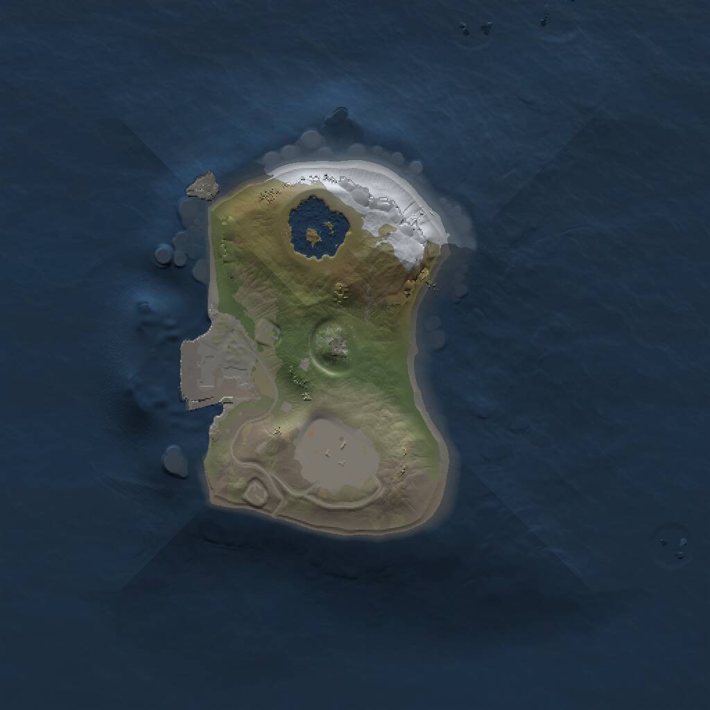 Rust Map: Procedural Map, Size: 1200, Seed: 69, 1 Monuments