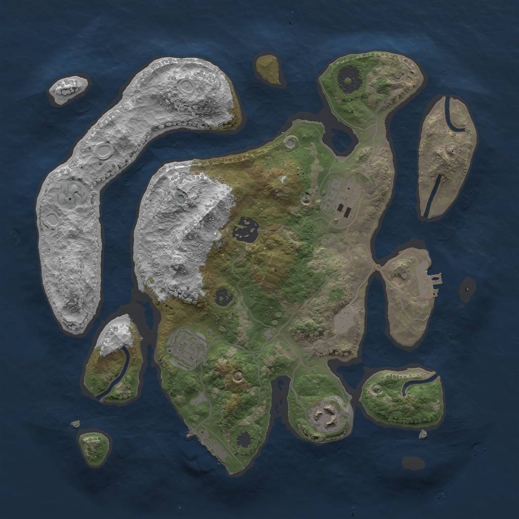 Rust Map: Procedural Map, Size: 3000, Seed: 315372149, 11 Monuments