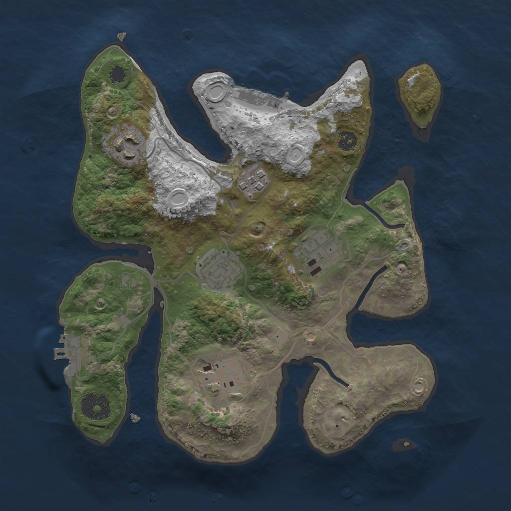 Rust Map: Procedural Map, Size: 2700, Seed: 2008710, 12 Monuments