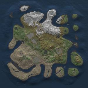 Thumbnail Rust Map: Procedural Map, Size: 3500, Seed: 530, 12 Monuments