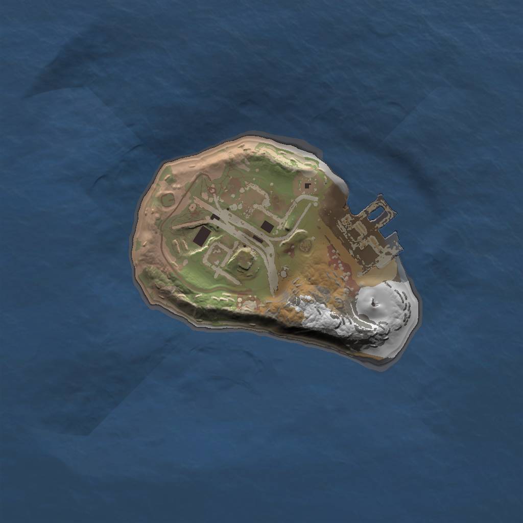 Rust Map: Procedural Map, Size: 1200, Seed: 9589569, 4 Monuments