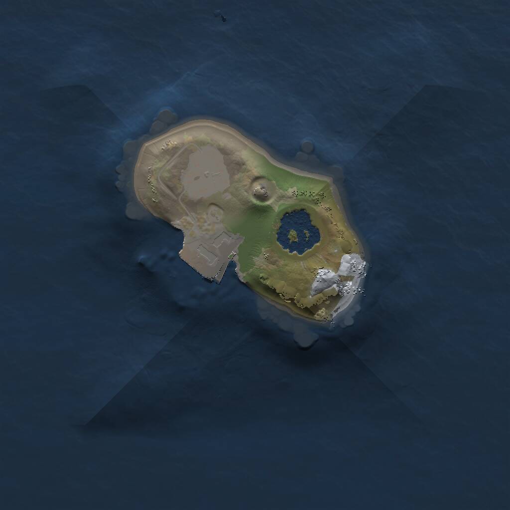 Rust Map: Procedural Map, Size: 1200, Seed: 9589569, 1 Monuments