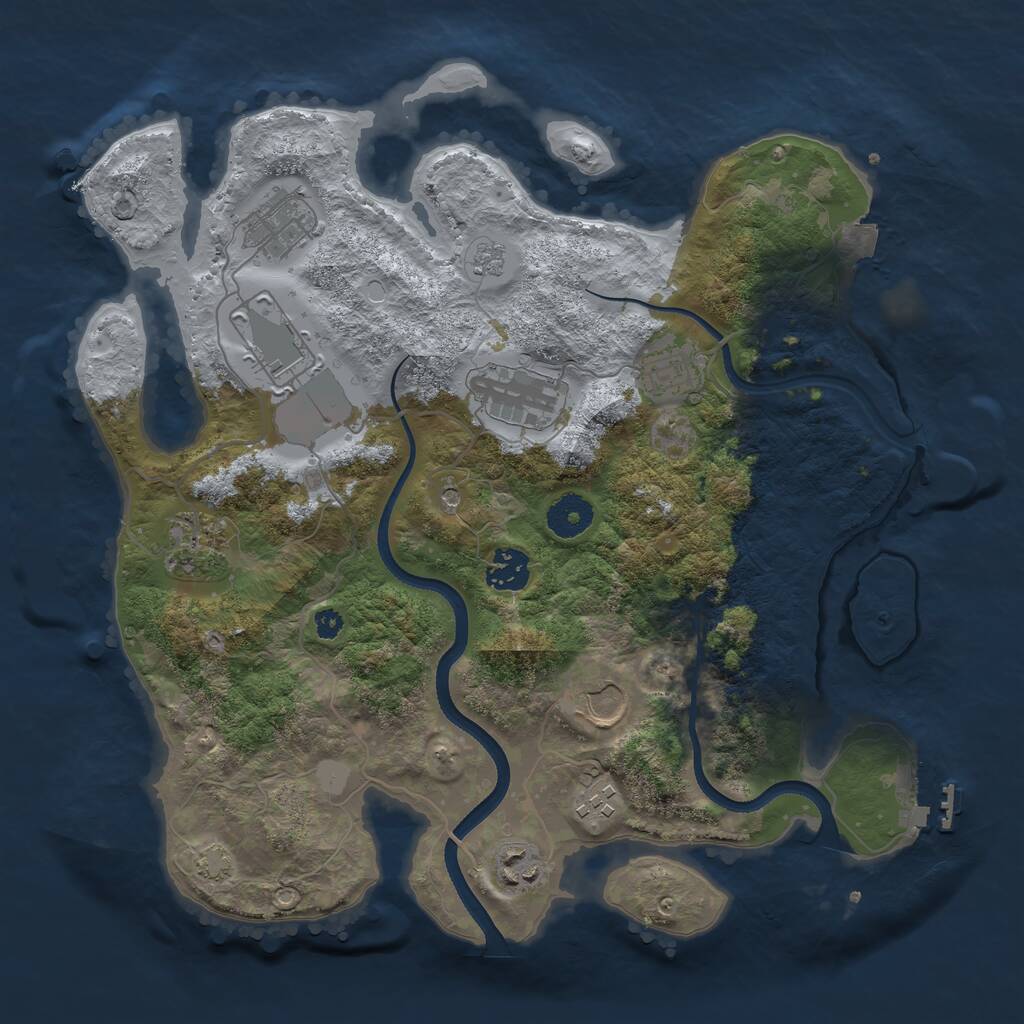 Rust Map: Procedural Map, Size: 3500, Seed: 20042021, 14 Monuments