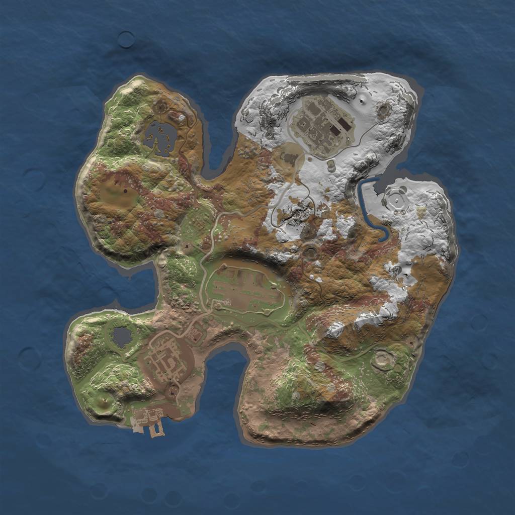 Rust Map: Procedural Map, Size: 2250, Seed: 20210420, 8 Monuments