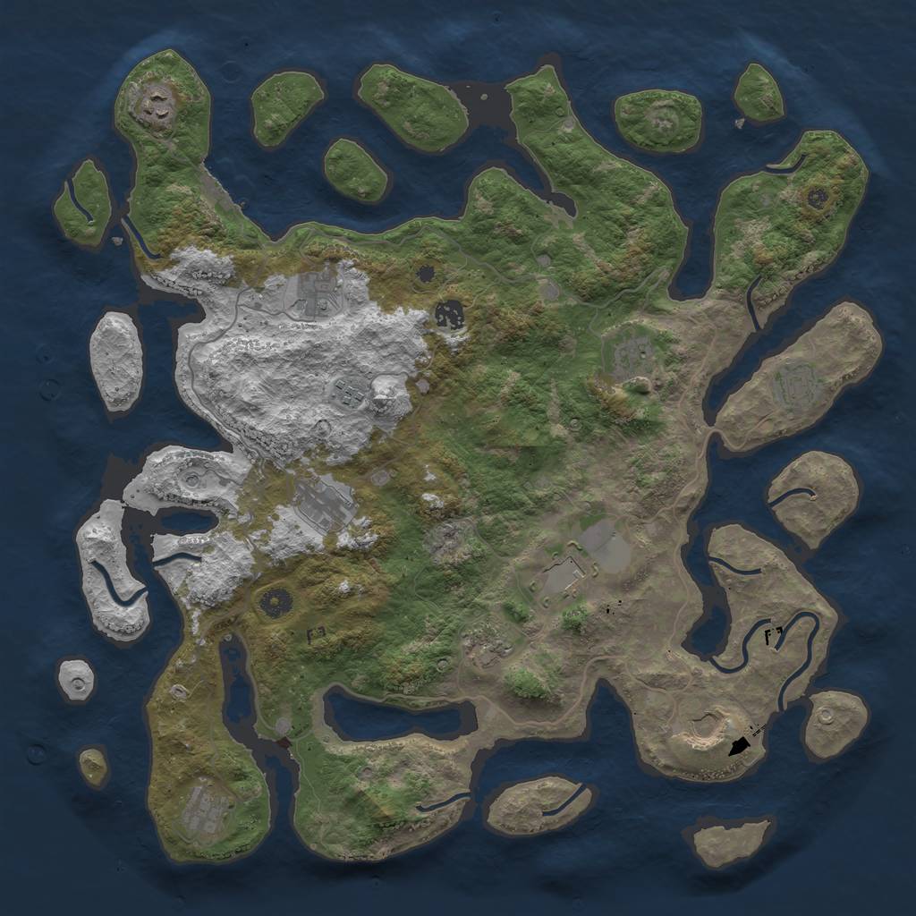 Rust Map: Procedural Map, Size: 4500, Seed: 1531473098, 15 Monuments