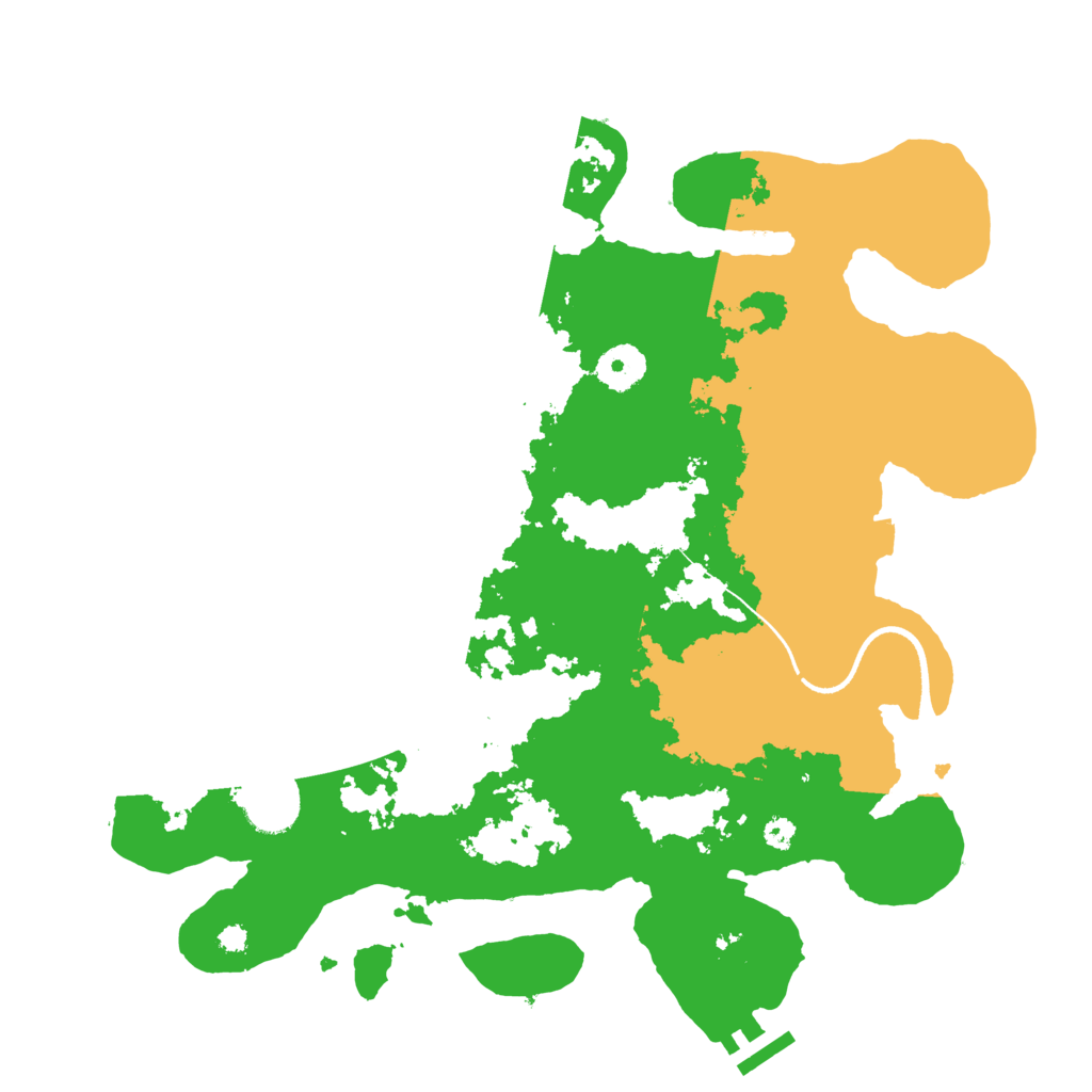 Biome Rust Map: Procedural Map, Size: 3500, Seed: 1267