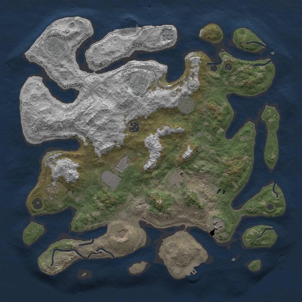 Rust Map: Procedural Map, Size: 4250, Seed: 2271976, 15 Monuments