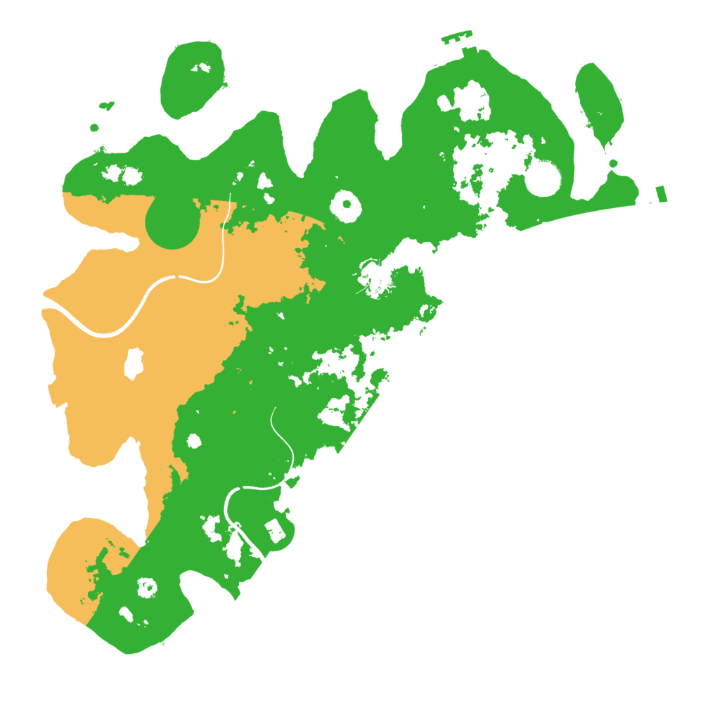 Biome Rust Map: Procedural Map, Size: 3500, Seed: 208281739