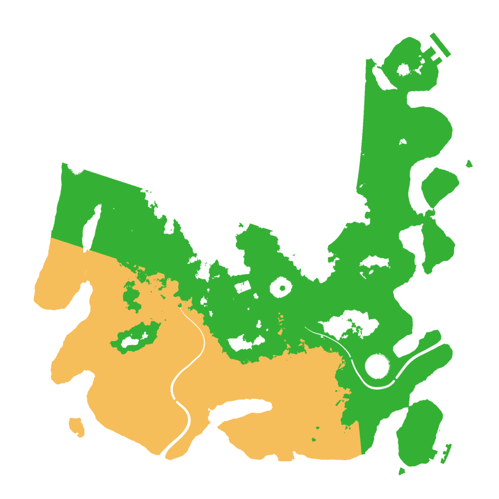 Biome Rust Map: Procedural Map, Size: 3600, Seed: 182922