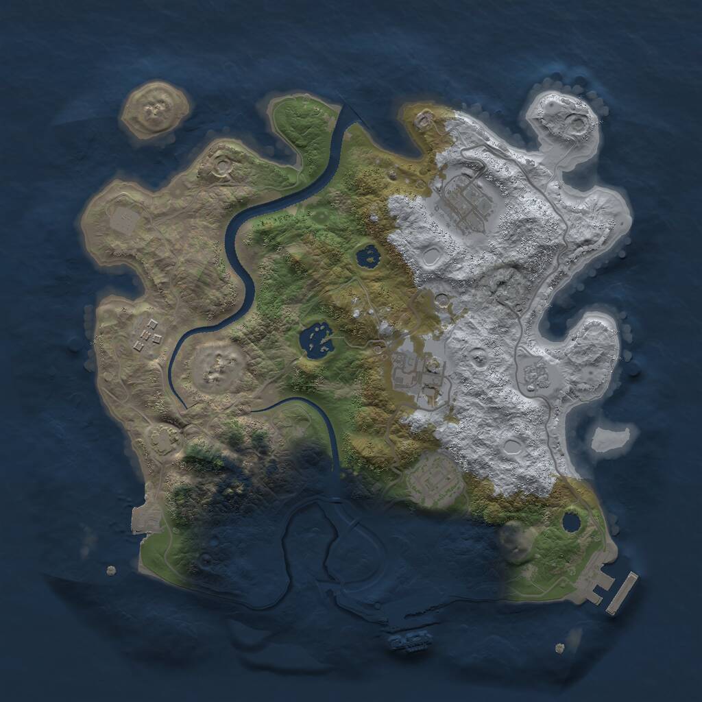 Rust Map: Procedural Map, Size: 3000, Seed: 2417196, 11 Monuments