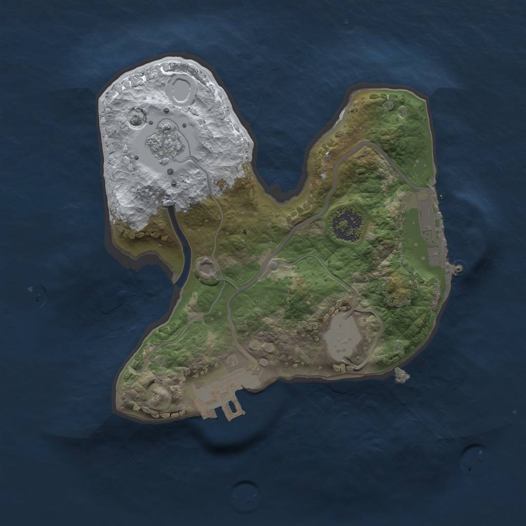 Rust Map: Procedural Map, Size: 1710, Seed: 1336, 8 Monuments