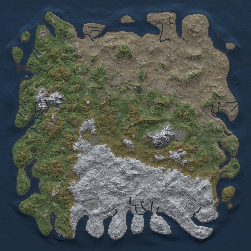 Rust Map: Procedural Map, Size: 6000, Seed: 47715838, 20 Monuments