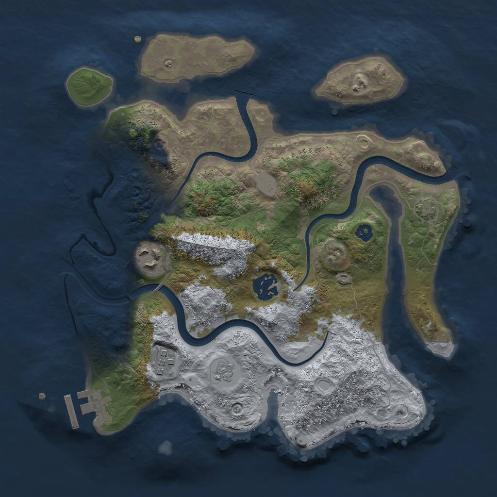 Rust Map: Procedural Map, Size: 2900, Seed: 45642388, 8 Monuments