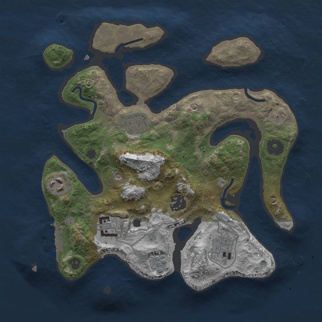 Rust Map: Procedural Map, Size: 2900, Seed: 45642388, 10 Monuments