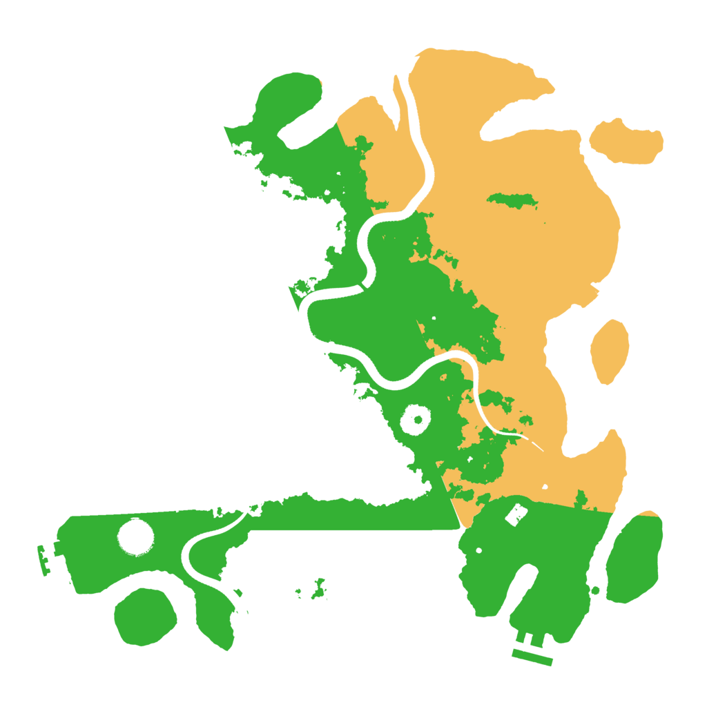 Biome Rust Map: Procedural Map, Size: 3500, Seed: 516337121