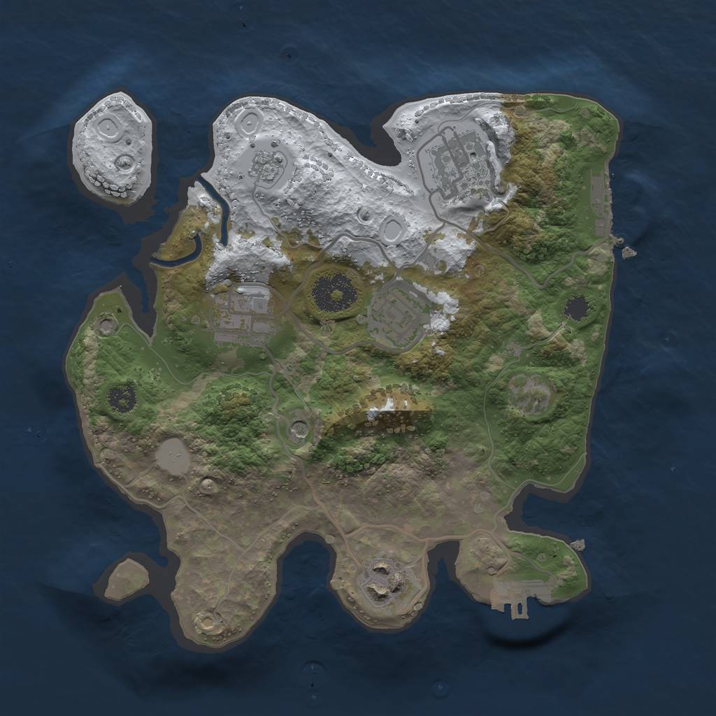 Rust Map: Procedural Map, Size: 2600, Seed: 1599342906, 13 Monuments