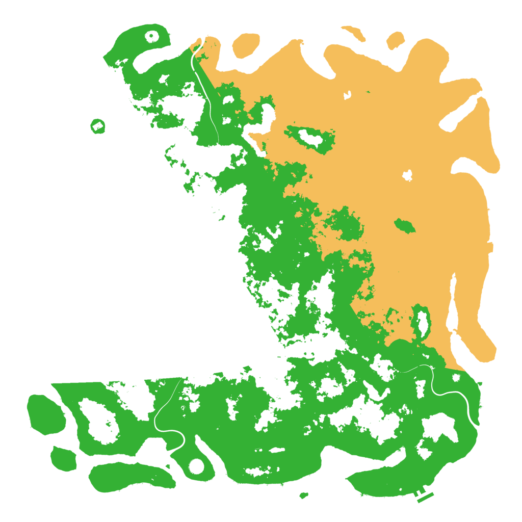 Biome Rust Map: Procedural Map, Size: 6000, Seed: 134679258