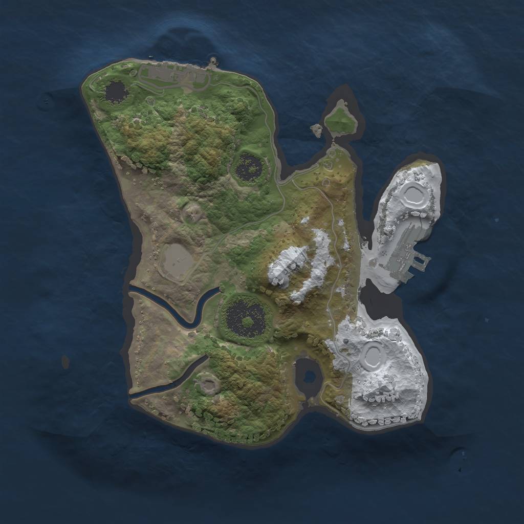 Rust Map: Procedural Map, Size: 2000, Seed: 2363801, 7 Monuments