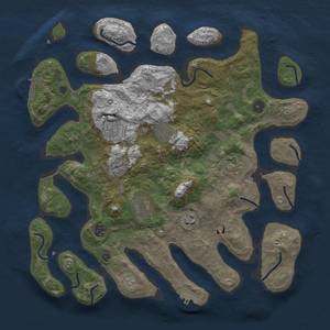 Thumbnail Rust Map: Procedural Map, Size: 4000, Seed: 535509785, 15 Monuments