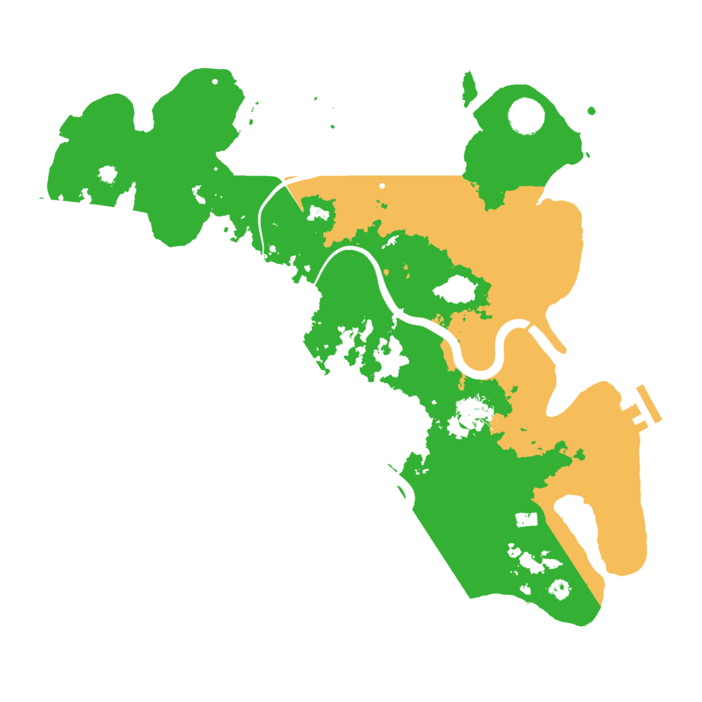 Biome Rust Map: Procedural Map, Size: 3500, Seed: 482215