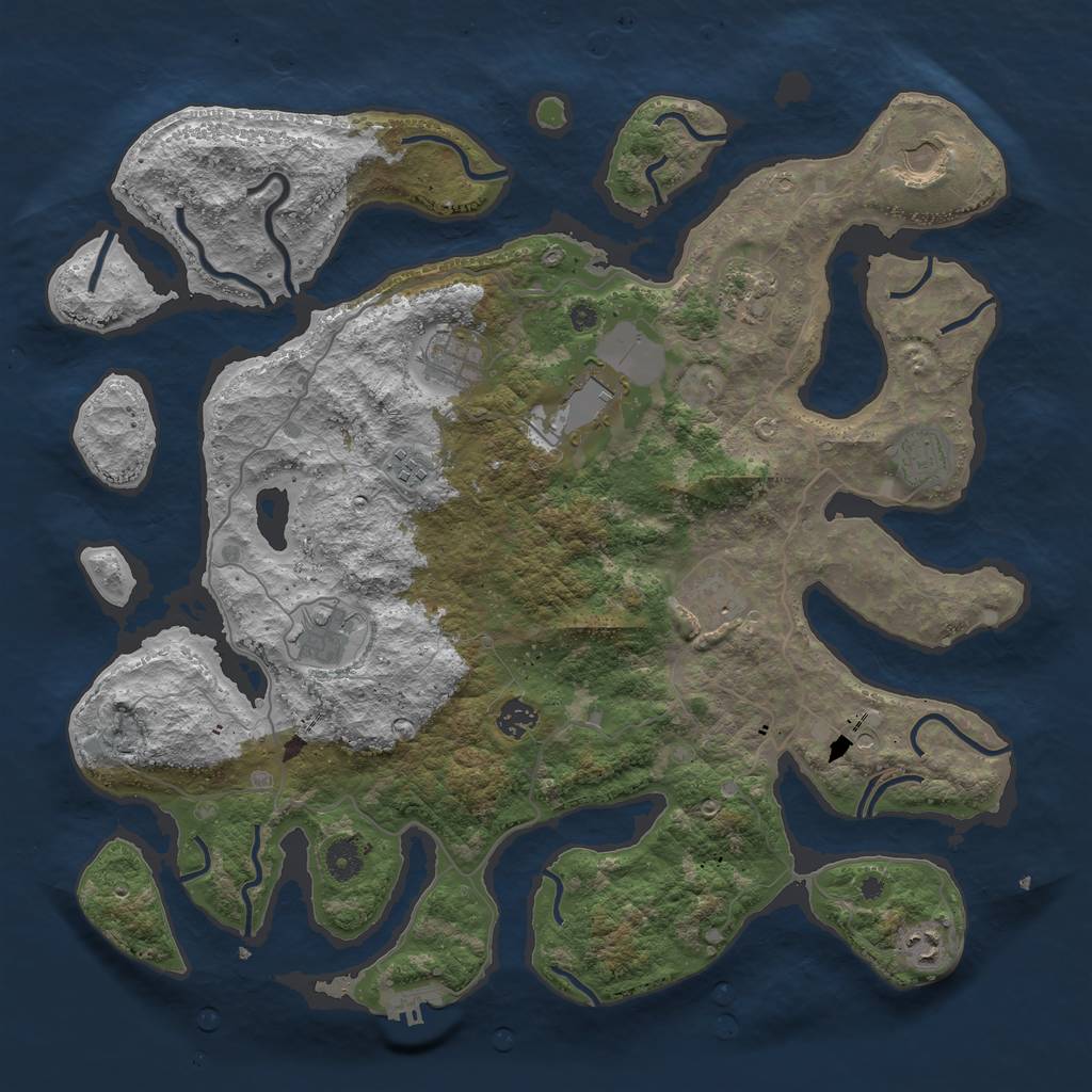 Rust Map: Procedural Map, Size: 4250, Seed: 178256, 14 Monuments