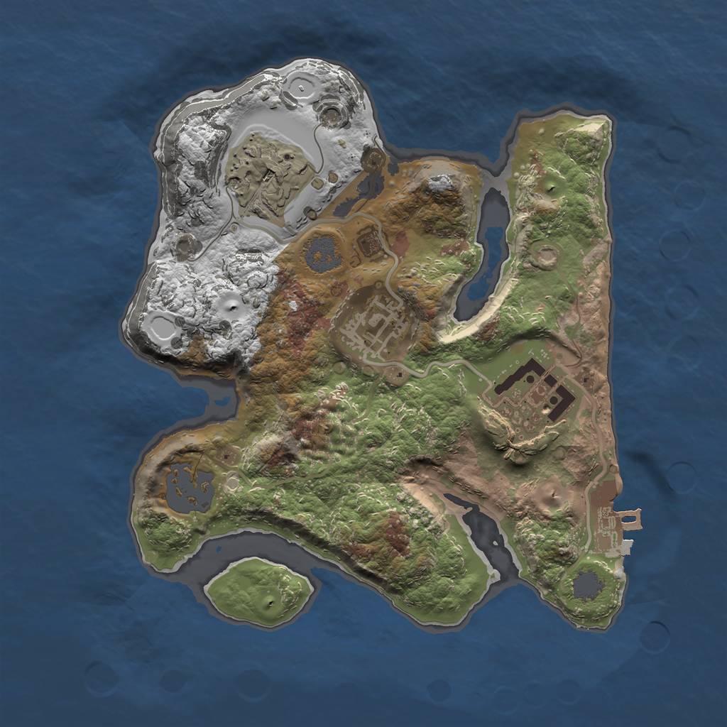 Rust Map: Procedural Map, Size: 2100, Seed: 169363153, 8 Monuments