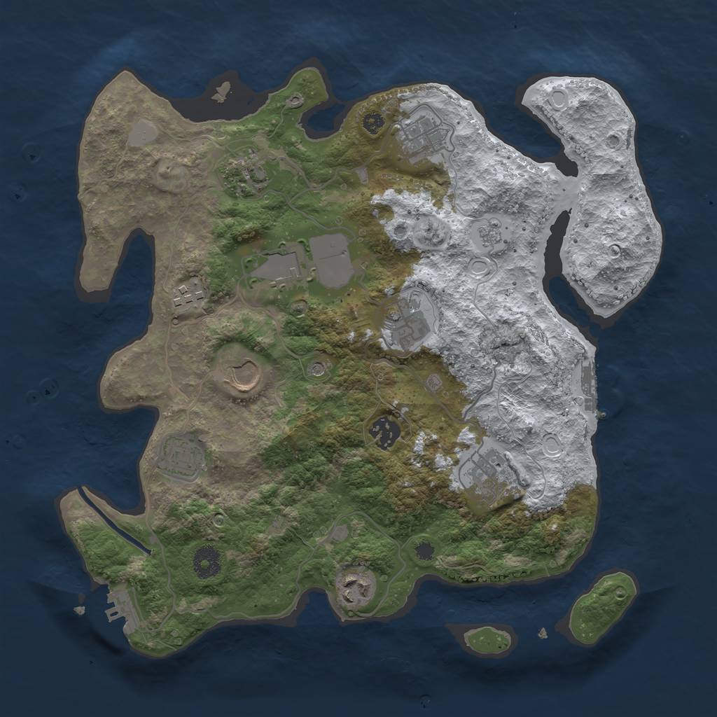 Rust Map: Procedural Map, Size: 3500, Seed: 180820, 19 Monuments