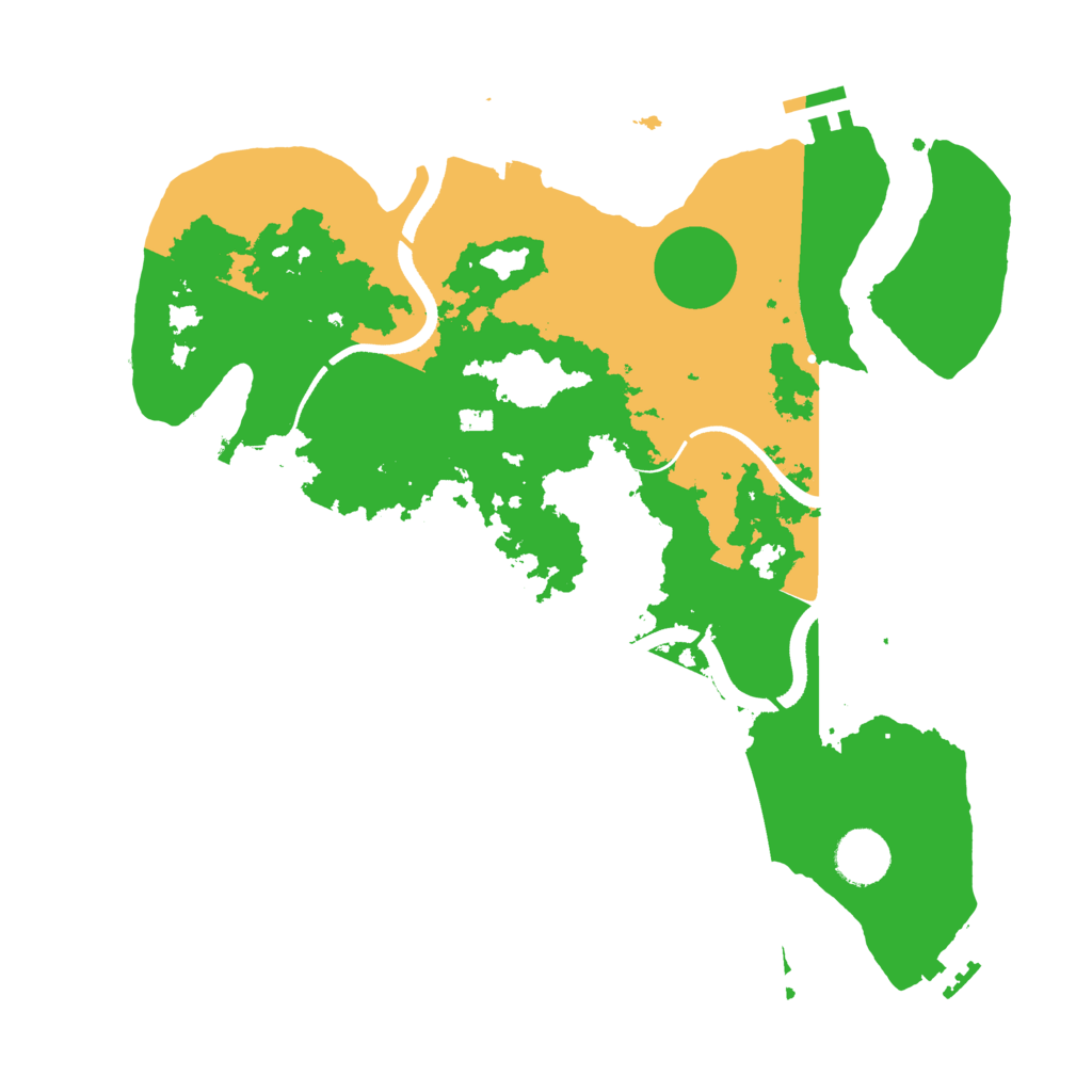 Biome Rust Map: Procedural Map, Size: 3500, Seed: 569396