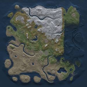 Thumbnail Rust Map: Procedural Map, Size: 4500, Seed: 4758, 15 Monuments