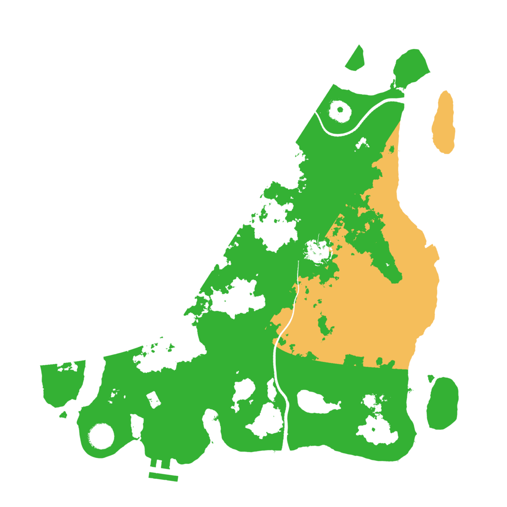 Biome Rust Map: Procedural Map, Size: 3500, Seed: 596343