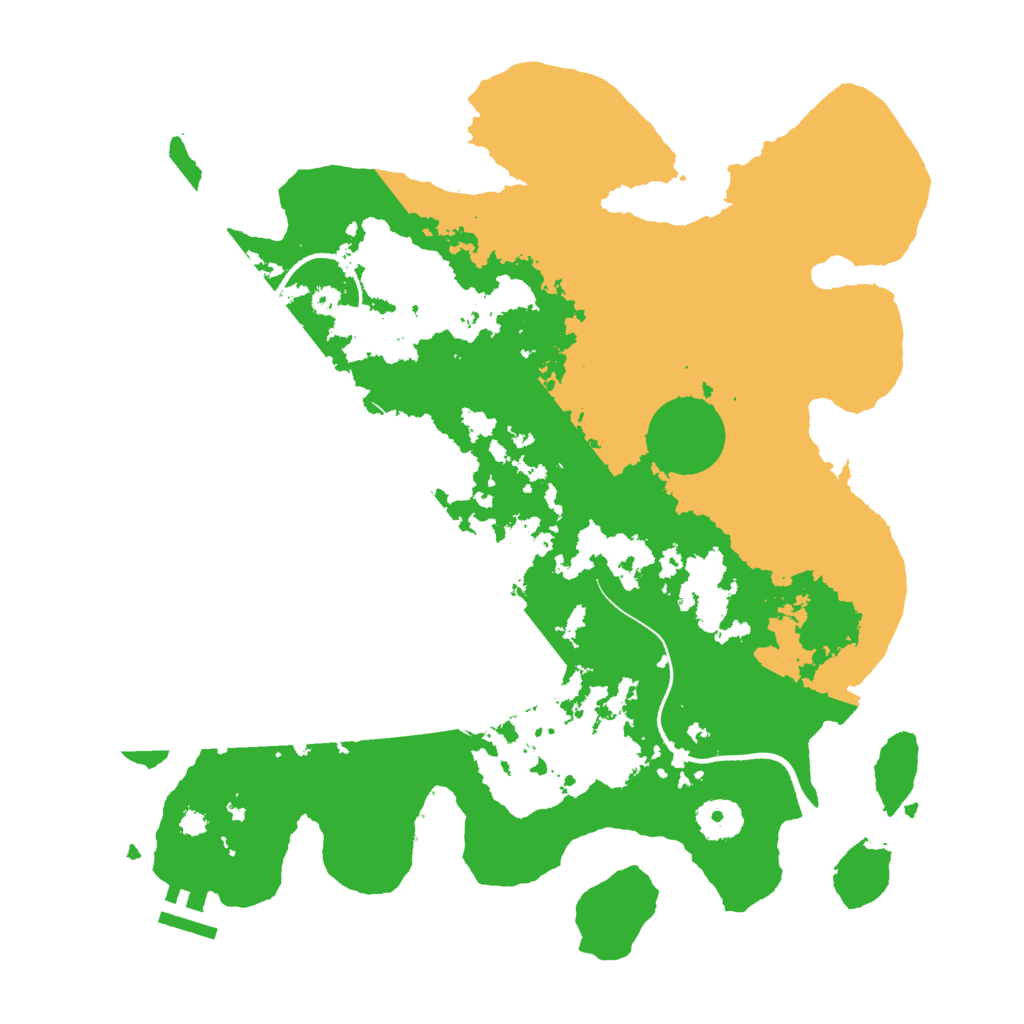 Biome Rust Map: Procedural Map, Size: 3500, Seed: 616989