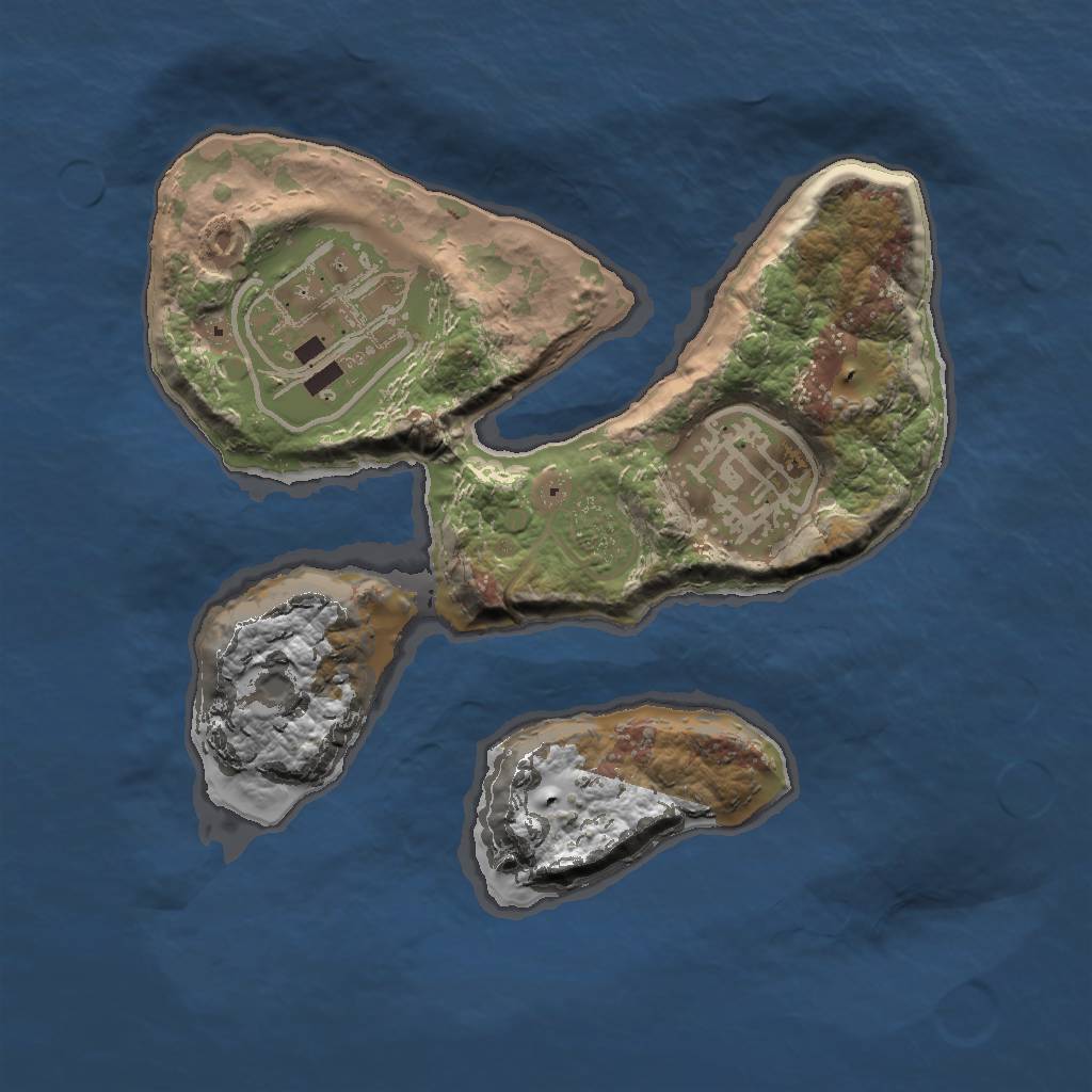 Rust Map: Procedural Map, Size: 1701, Seed: 2147483647, 5 Monuments