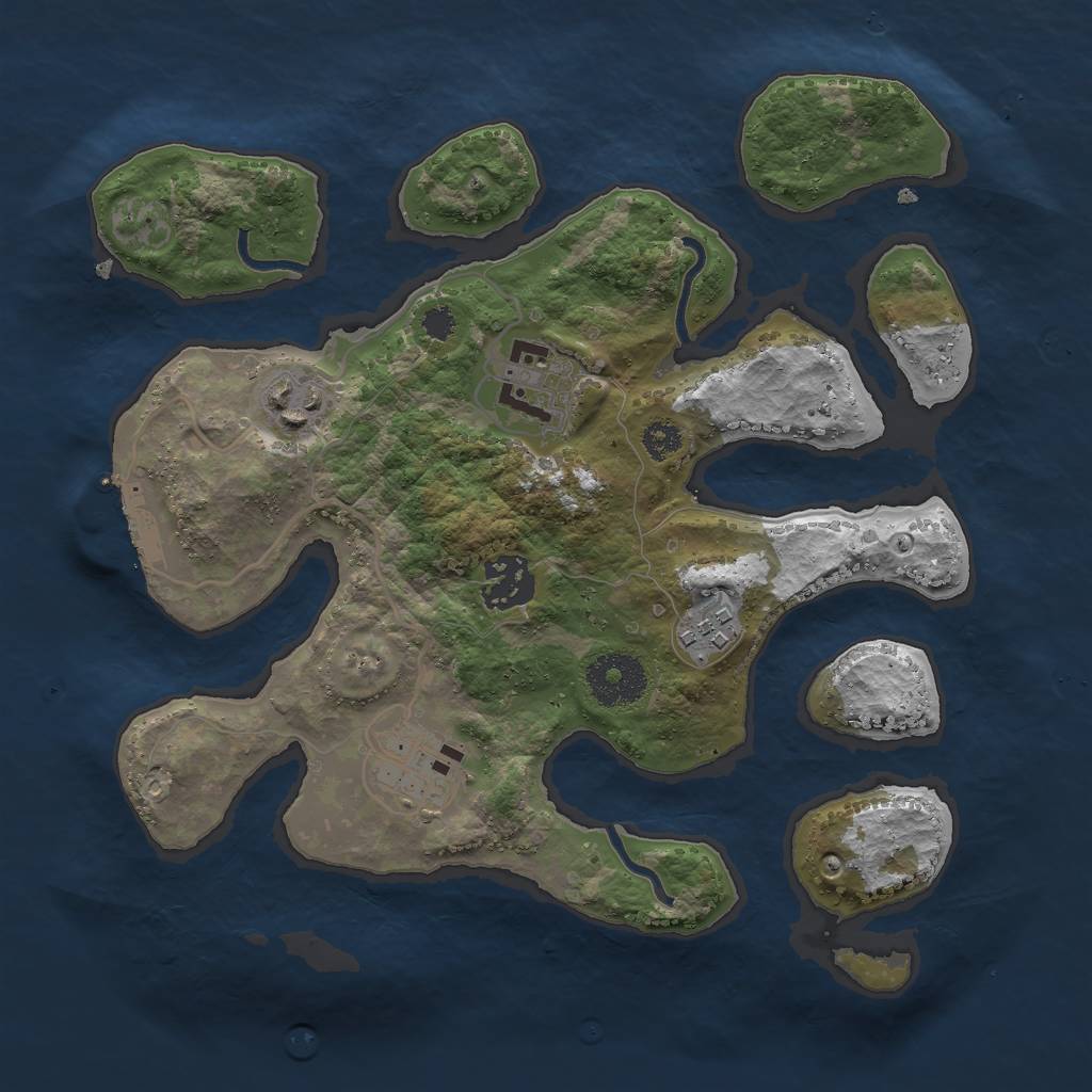 Rust Map: Procedural Map, Size: 2900, Seed: 168, 8 Monuments