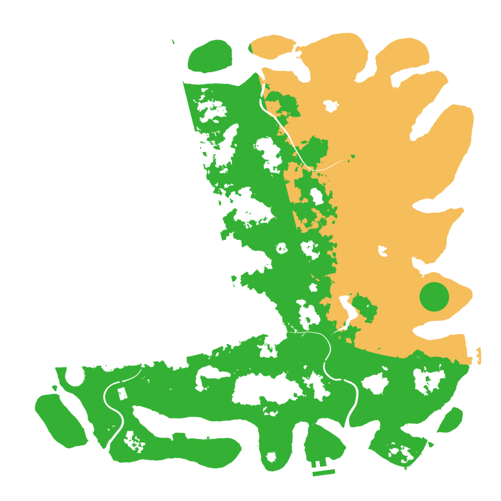 Biome Rust Map: Procedural Map, Size: 4500, Seed: 599999