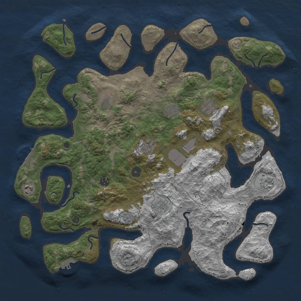 Rust Map: Procedural Map, Size: 4500, Seed: 44204420, 15 Monuments