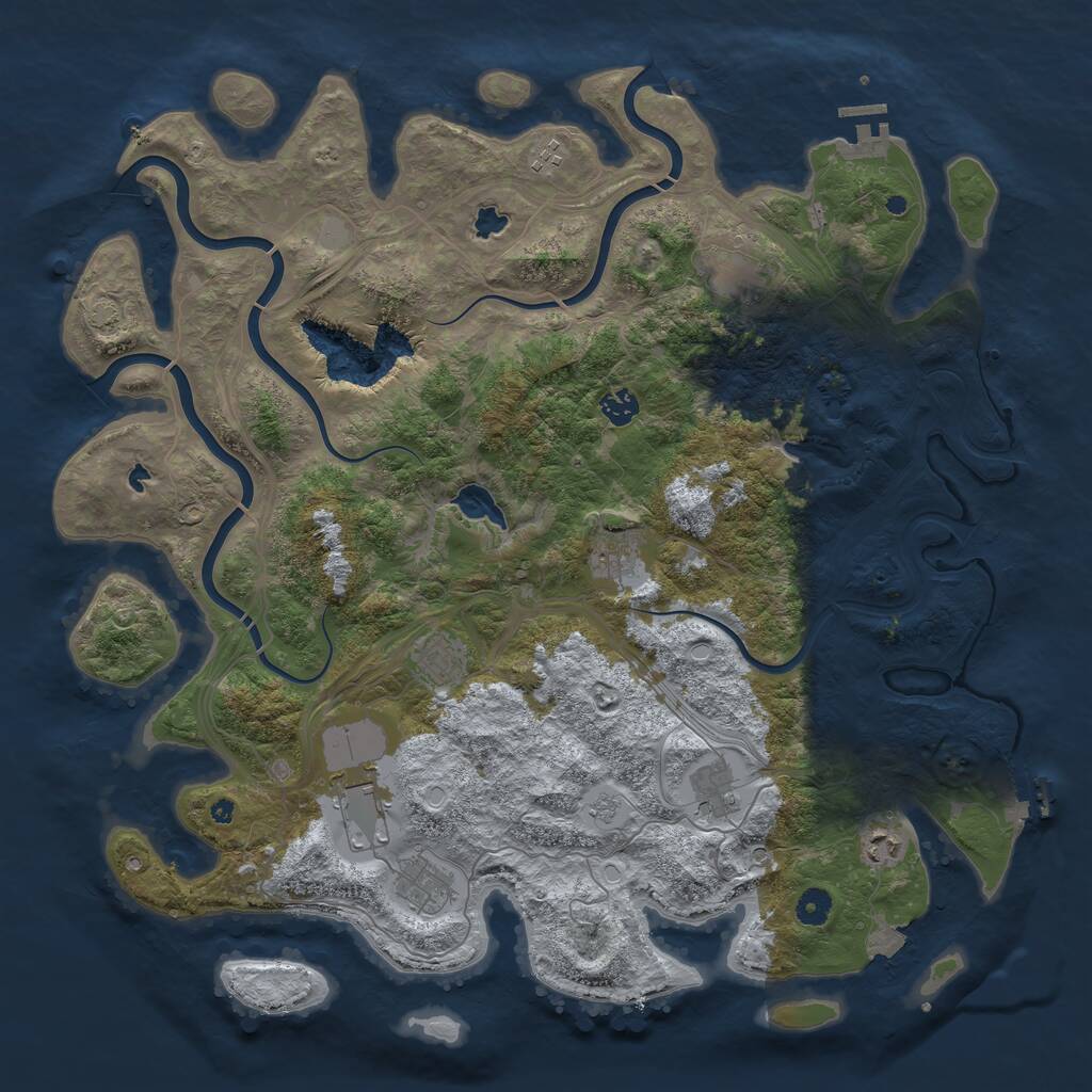 Rust Map: Procedural Map, Size: 4500, Seed: 308, 15 Monuments