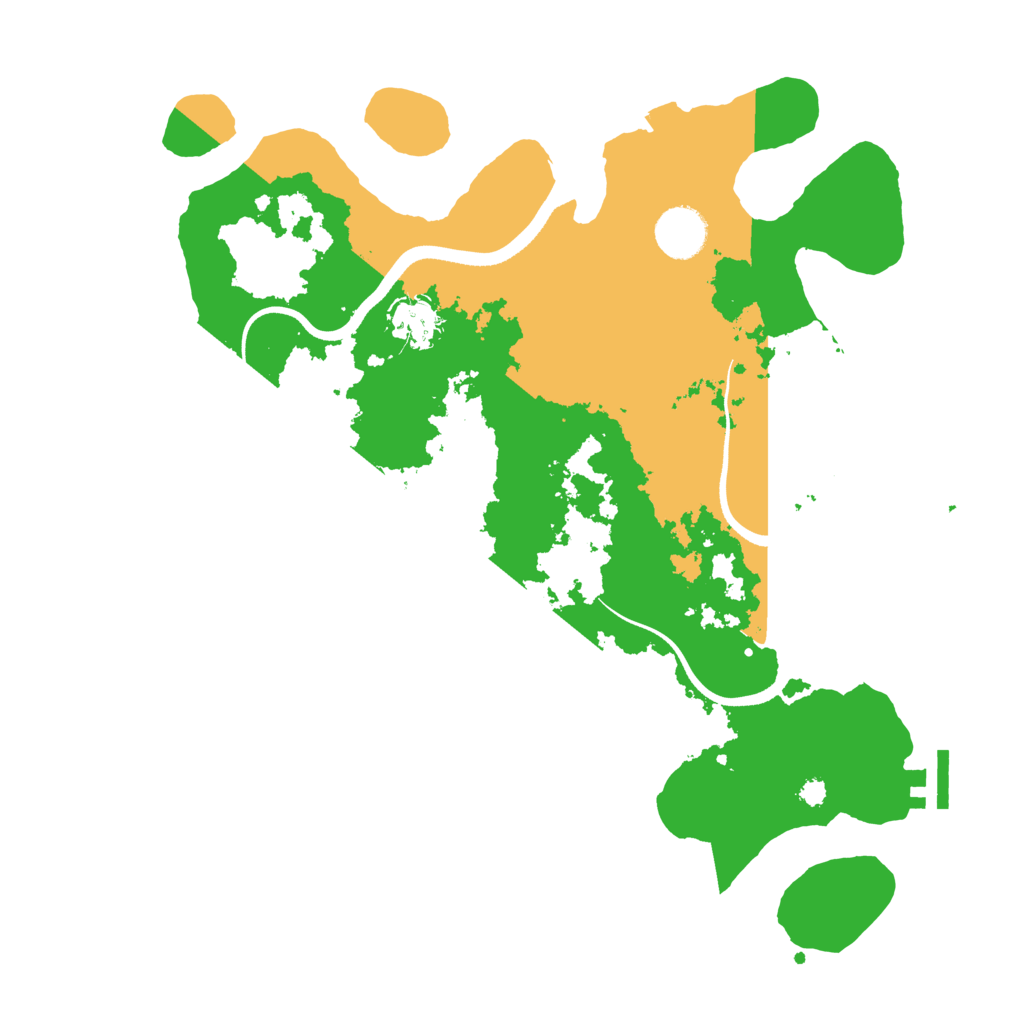 Biome Rust Map: Procedural Map, Size: 3500, Seed: 490615