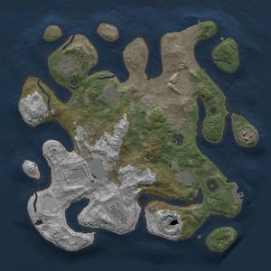 Thumbnail Rust Map: Procedural Map, Size: 3500, Seed: 490615, 21 Monuments