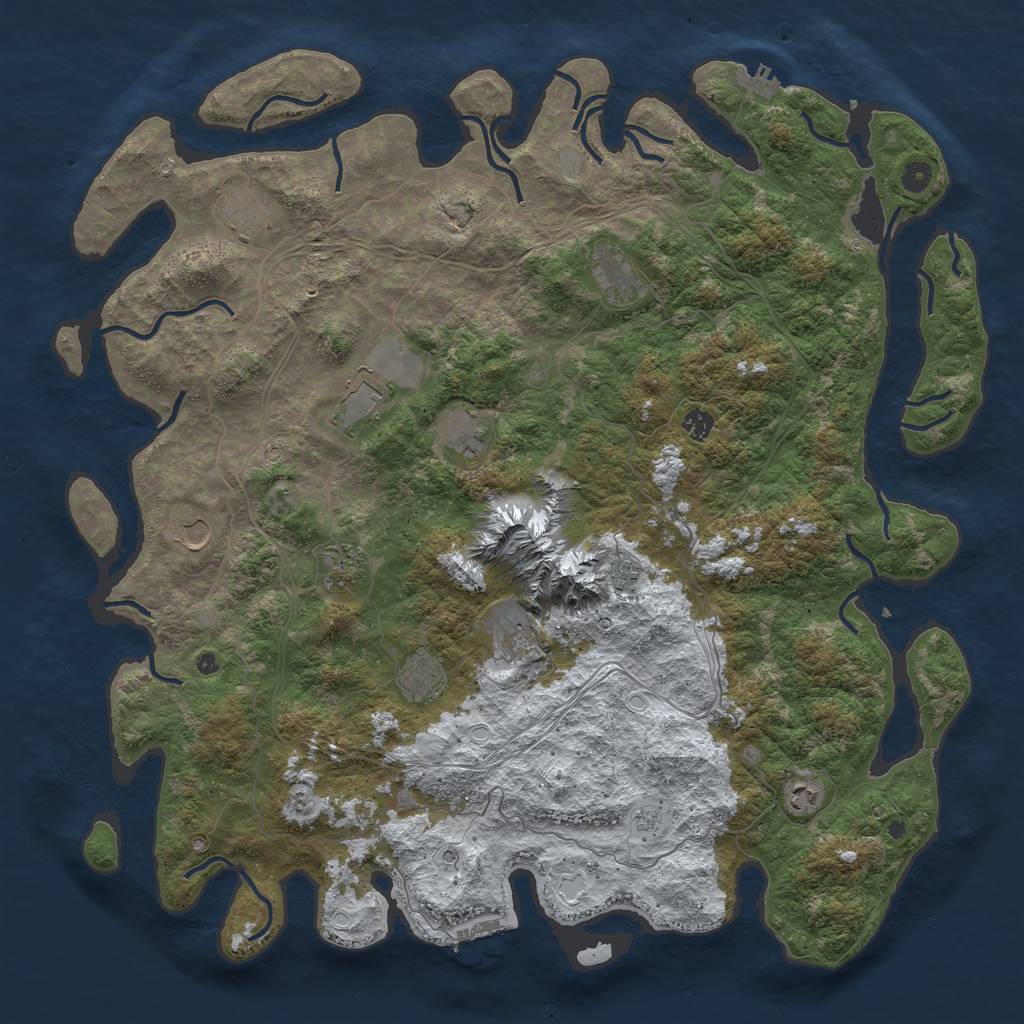 Rust Map: Procedural Map, Size: 5000, Seed: 8214563, 20 Monuments