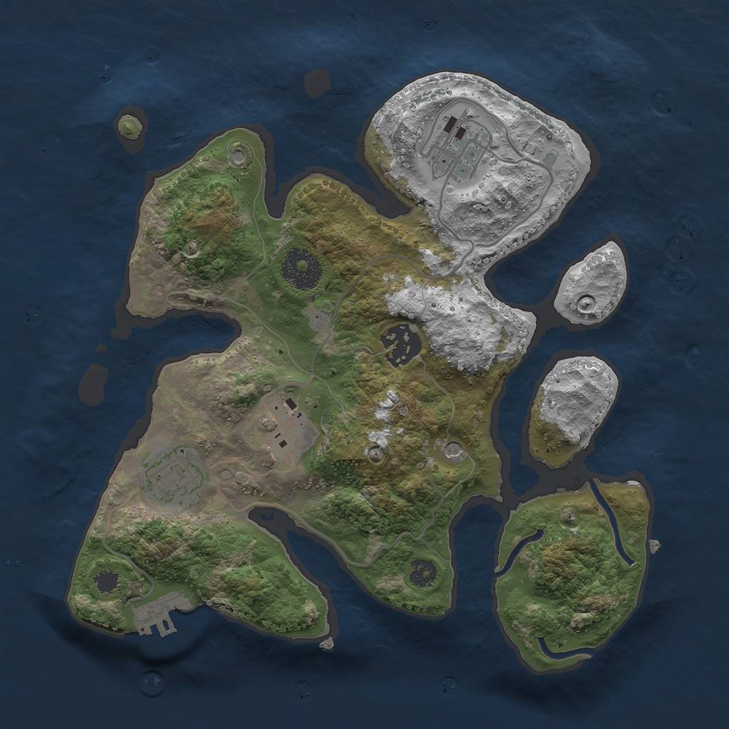 Rust Map: Procedural Map, Size: 2700, Seed: 792567891, 8 Monuments