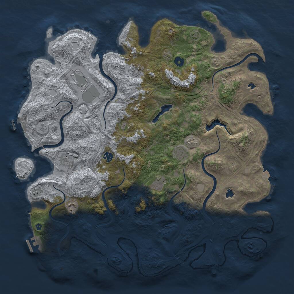 Rust Map: Procedural Map, Size: 4500, Seed: 1521761879, 14 Monuments