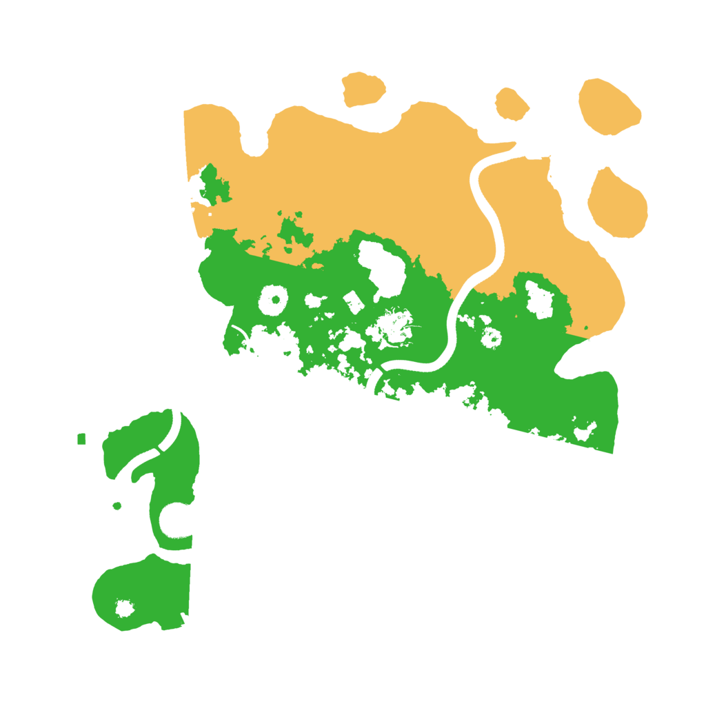 Biome Rust Map: Procedural Map, Size: 3500, Seed: 25195