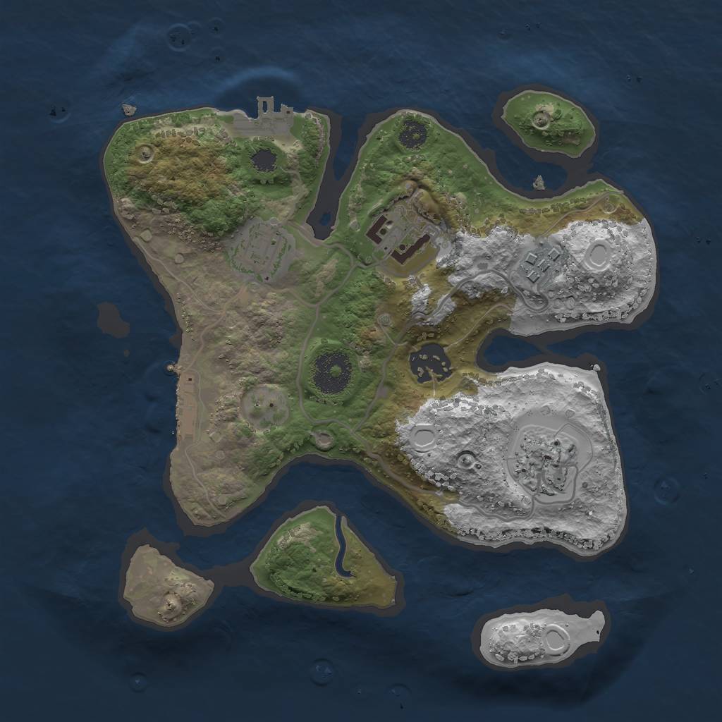 Rust Map: Procedural Map, Size: 2650, Seed: 87, 12 Monuments