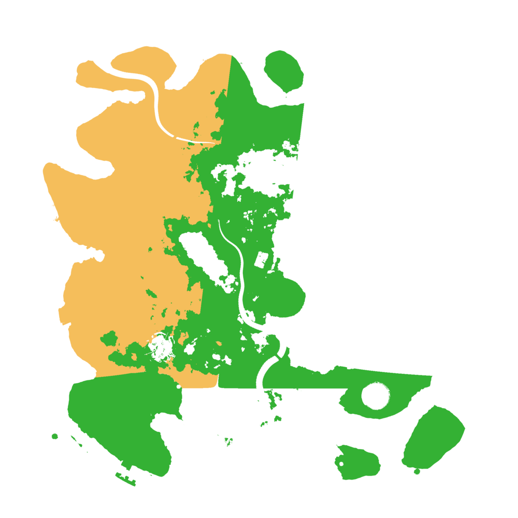 Biome Rust Map: Procedural Map, Size: 3500, Seed: 331590
