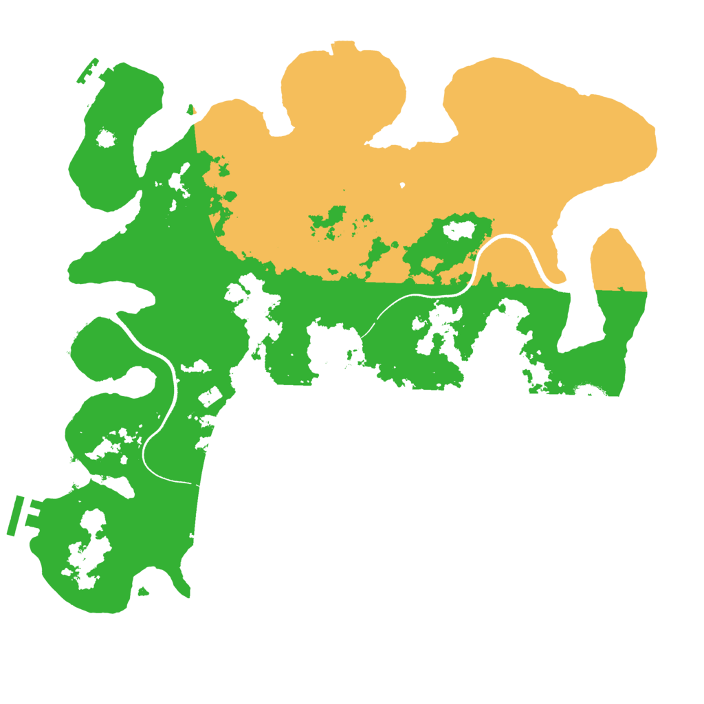 Biome Rust Map: Procedural Map, Size: 3500, Seed: 394498