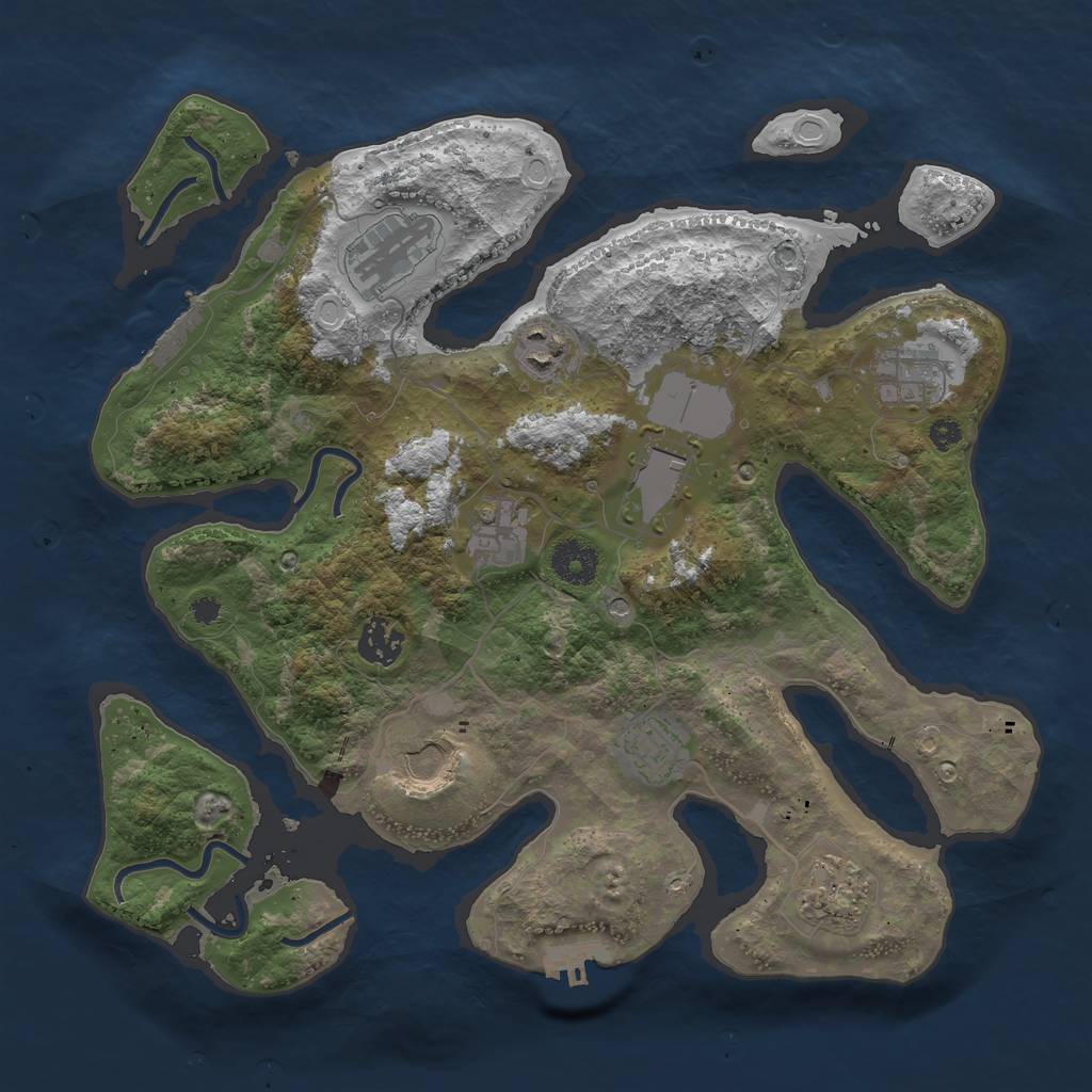 Rust Map: Procedural Map, Size: 3531, Seed: 42634534, 20 Monuments