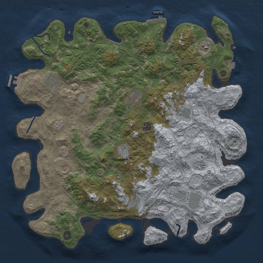 Rust Map: Procedural Map, Size: 4500, Seed: 7200, 19 Monuments