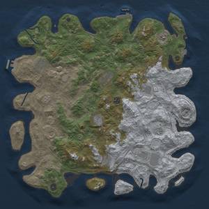 Thumbnail Rust Map: Procedural Map, Size: 4500, Seed: 7200, 19 Monuments