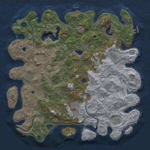 Thumbnail Rust Map: Procedural Map, Size: 4500, Seed: 7200, 17 Monuments